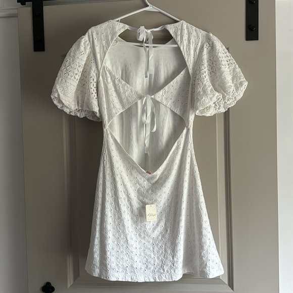 Free people Apricot Rose eyelet poof sleeve dress - Picture 4 of 6